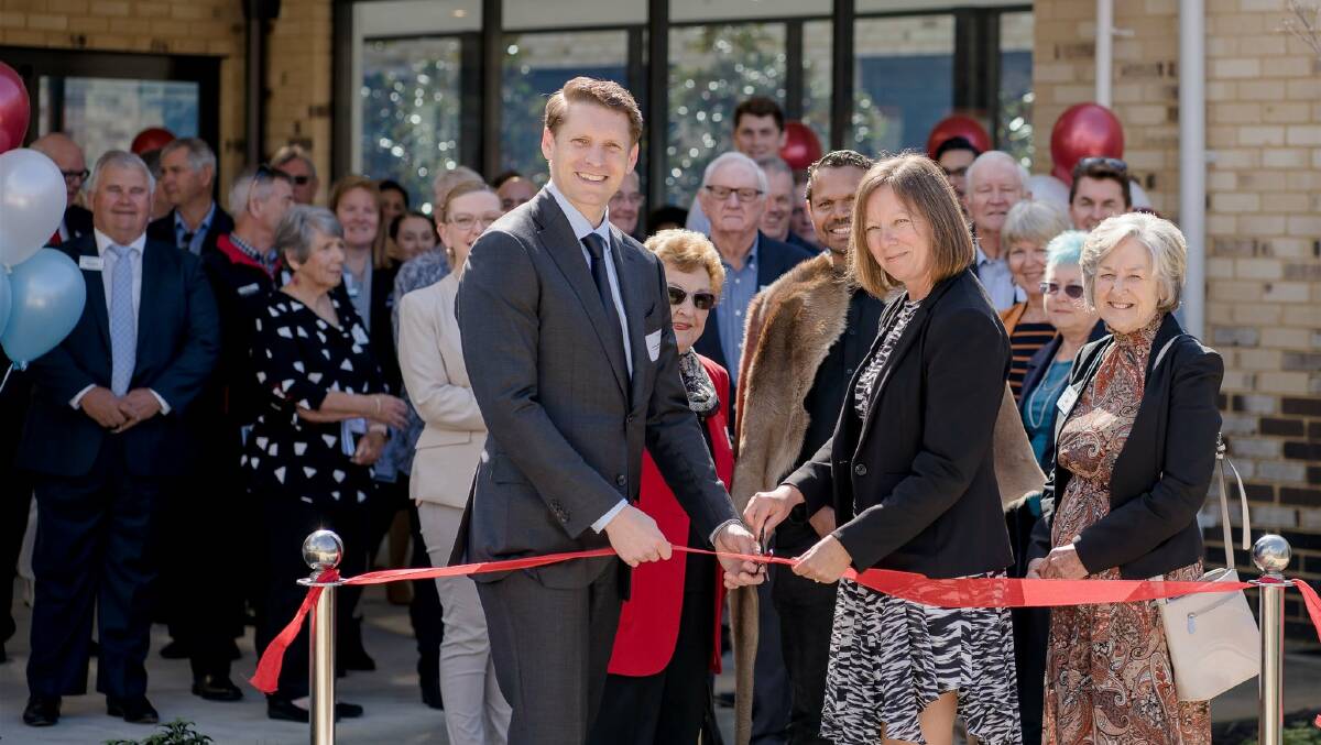 Residential care: Andrew Hastie MP and Coolibah Care chair Jo Barker cut the ribbon to officially open the aged care facility's new Karri House. Photo: Lisa Watson
